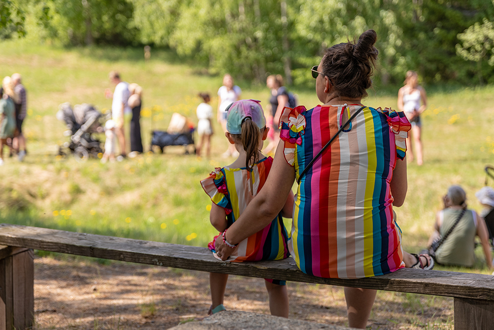 Besökare på Familjedagen i Deltat